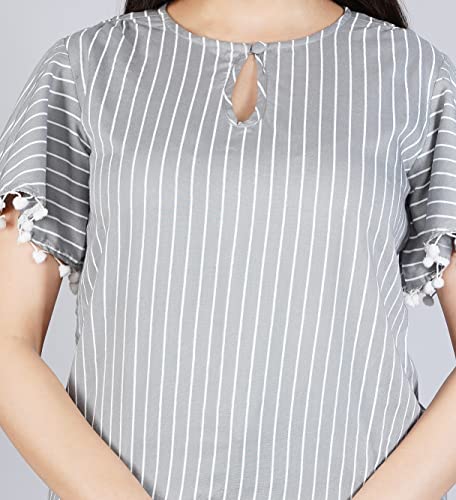Image of ANJAYA Women's Printed Rayon Top Dress