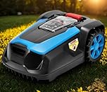 LEADZM Robot Tondeuse sans Fil Automatique 1200m² - Recharge Auto, Contrôle App Bluetooth/Wi-FI, Hauteur de Coupe 25-65 mm, Largeur de Coupe de 220 mm, Pente 47%, Étanche IPX5, Moins de 66