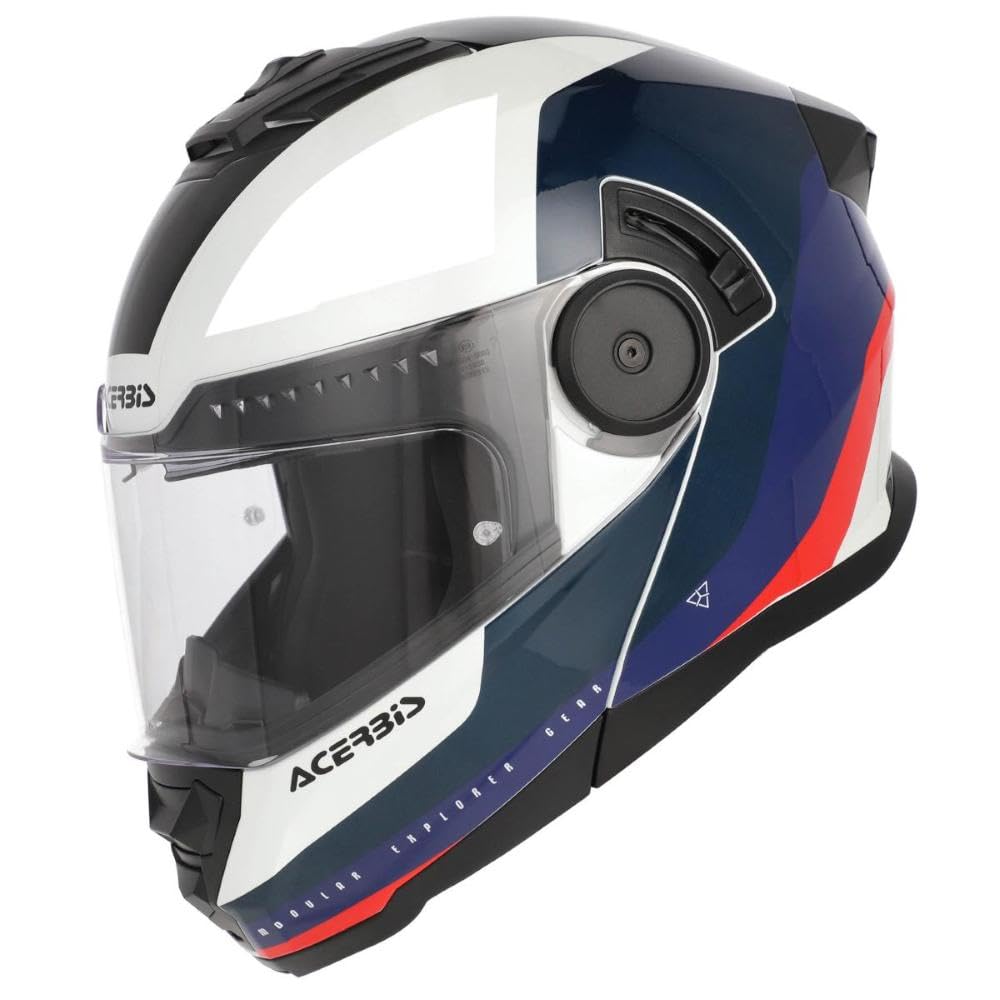 Casco Acerbis Rider ECE22.06 P/J Bianco Blu Rosso taglia M (57-58 cm)