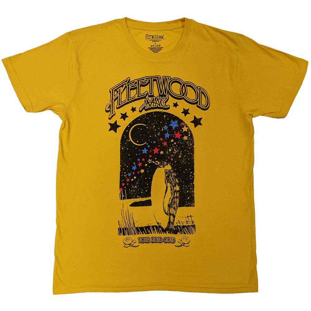 Rock Off officially licensed products Fleetwood Mac T Shirt Tour 2018 2019 Penguin Official Unisex Yellow S