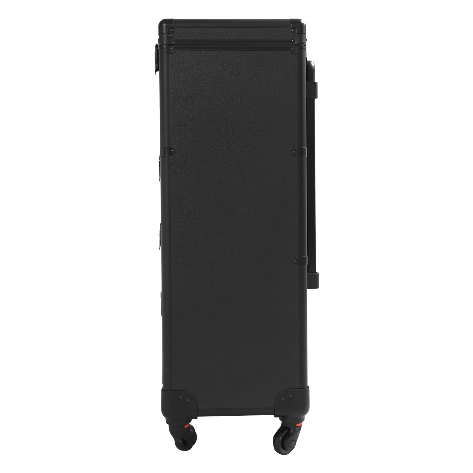 Valigetta per trucchi, a 4 ruote, con 3 cassetti, per trucchi, per trucchi, trucchi, colore nero