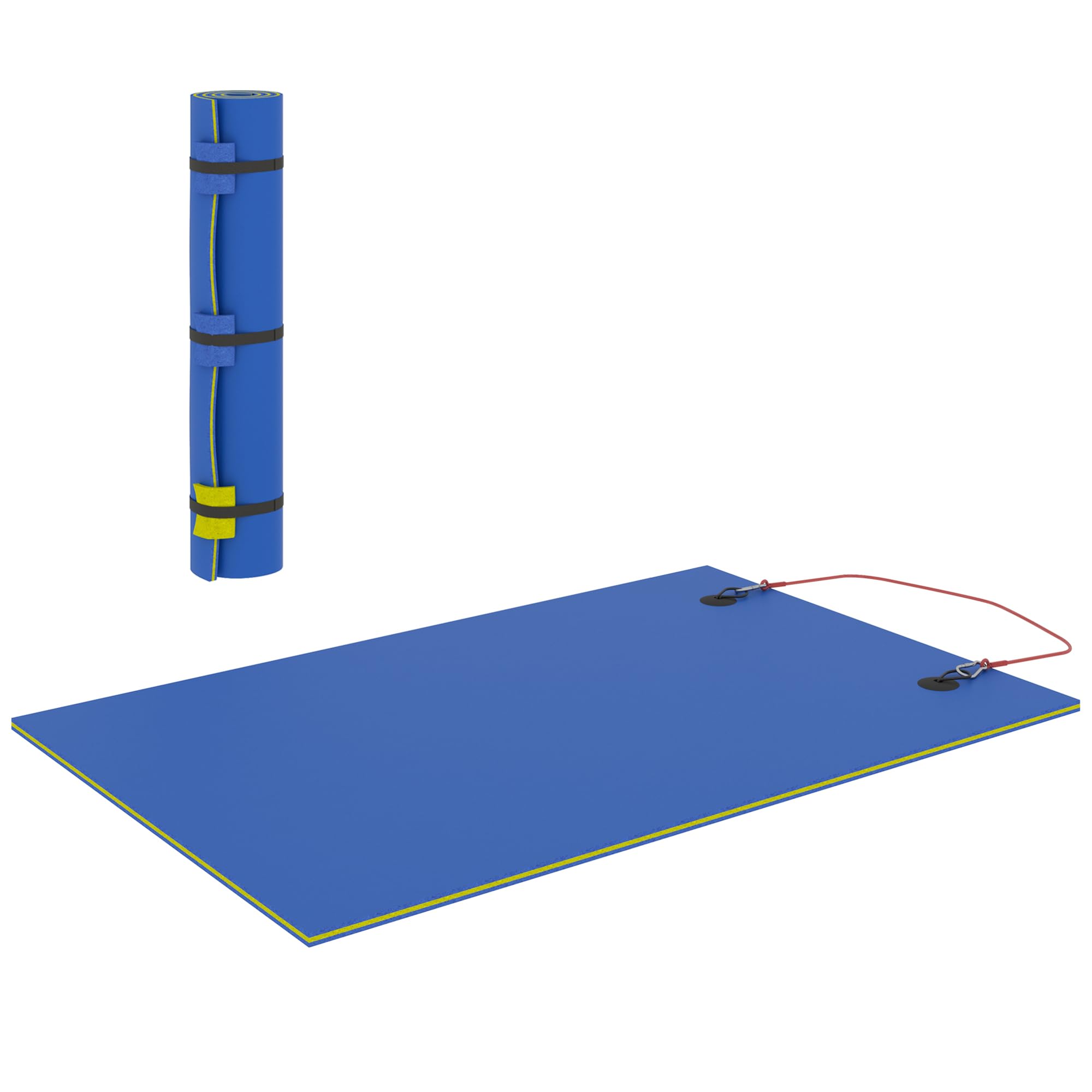 Soozier 9' x 6' Lily Pad Floating Mat for Lake, 3-Layer Tear-Resistant XPE Foam Water Mat for 2 Adults, Floating Water Pad for Lake, Pool, Ocean,