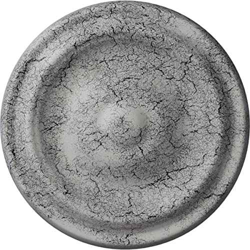 Image of 9 5 /8 inchOD x 1 1 /8 inchP Maria Ceiling Medallion (Fits Canopies up to 1 3 /4 inch), Ultra Pure White Crackle