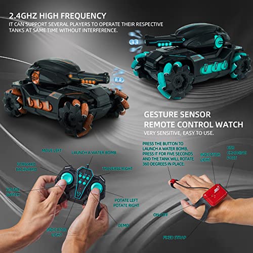 Tikhosen Remote Control Rc Tank Toy For Boys Age 5+ That Shoot Bbs Airsoft Battle Car Adults Army Men Tiger Tanked Model Ww2 Military Truck Vehicles Hobby Fast Hand Controlled Rc Car (Green Dual Rc) #TOP6