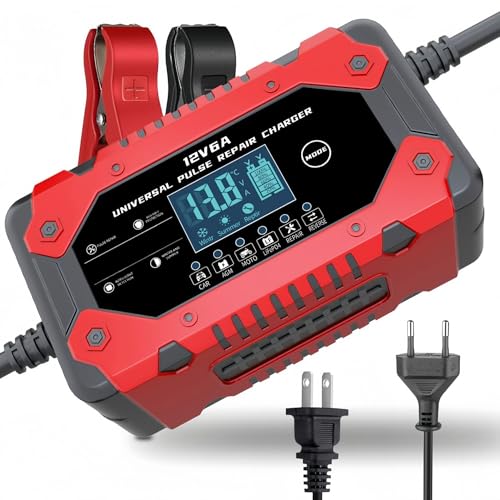 kkiuamse Tesla Model S Car Battery Charger 12V/6A with LCD