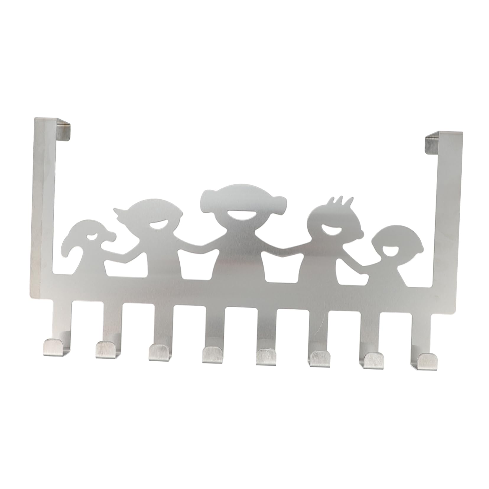 PRETYZOOM Stainless Steel Door Back Hook Coat Hanger Multi-use Hangers Space Saving No Nail