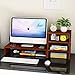 Produktbild KKLTDI Holz Computer Bildschirmständer, Multifunctional Platzsparende Mit 3 Dritte Stauraum Organizer Monitor Ständer Für Büro Laptopständer-braun 76x20cm(30x8inch)