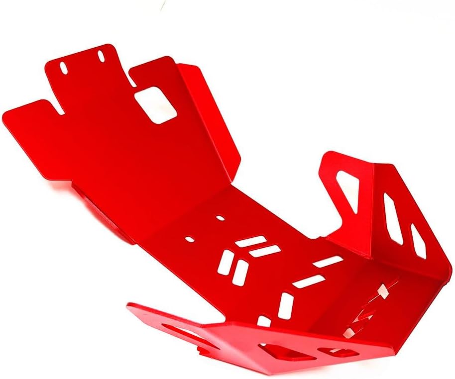 Skid Plate Compatible with KLX250 /250S/250R KLX300 KLX300R KLX300SM D-Tracker/X, Front Skid Plate Engine Mud Guard Cover(Red)