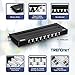 TRENDnet 8-Port Cat6A Shielded Patch Panel, Wall Mount Ready, 10G Ready, Cat5e,Cat6,Cat6A Compatible, Metal Housing, Color-Coded Labeling for T568A & T568B Wiring, Cable Management, Black, TC-P08C6AS