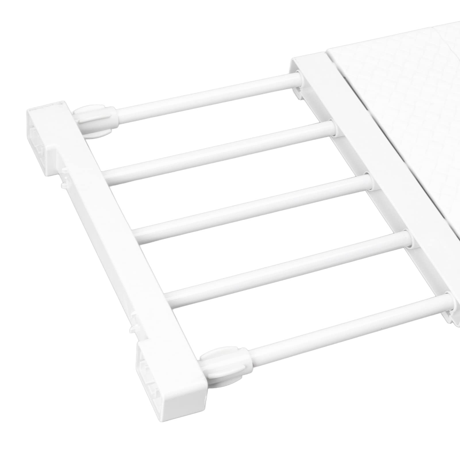 Teon - Separador de armario ajustable, práctico estante de almacenamiento para armario y gabinete, color blanco, 30 – 40 cm – nize ropa y accesorios eficientemente