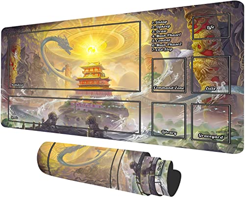 Mtg Playmat With Zones Tcg Playmat Dragon Board Game Play Mat For Tcg Card Game Mousepad Mats Matsdeck Dinosaur Playmat Computer 23.6X 13.7Inch #TOP4