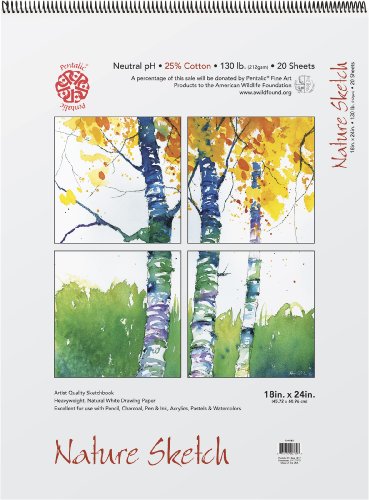 Pentalic Nature Sketch Pad, 18-Inch by 24-Inch