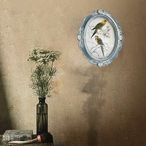 Cisoo Vintage Oval Picture Frame 5X7 Antique Photo Frame Table Top Display And Wall Hanging Home Decor (Blue) #TOP5