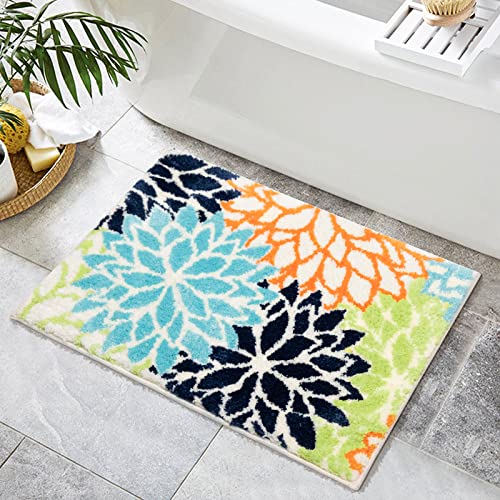 Nymphia Bathroom Rugs Sets 2 Piece, Blue Bathroom Rugs Non Slip, Small Bath Mat And Long Bathroom Rug Runner, Super Soft And Absorbent, 18X24 Inch + 24X60 Inch #TOP3