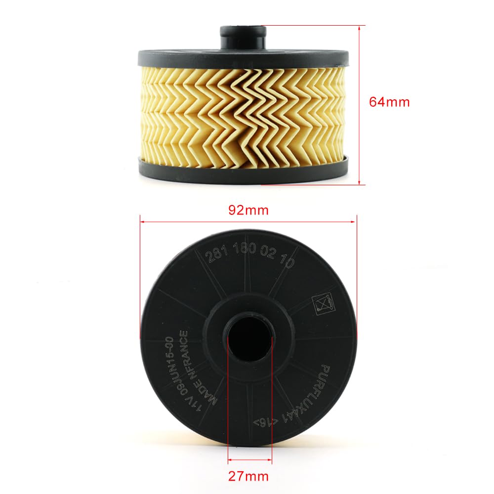 Filtro olio 2PCS/4PCS A2811800210 Elemento filtro olio 2811800210 152095084R 1520900Q0F 2001800009 Sostituzione accessorio(4PCS)