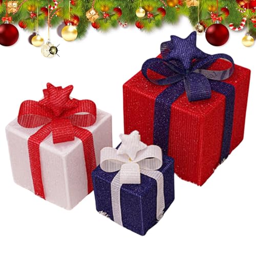 Boîtes d'emballage lumineuses Del décorations de Noël intérieur extérieur - 7