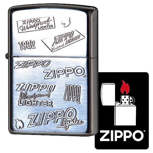 ジッポー(Zippo) ライター 防風 真鍮製 両面加工 オールドロゴ 特製ステッカー付き シルバー 2SI-ZLOGO