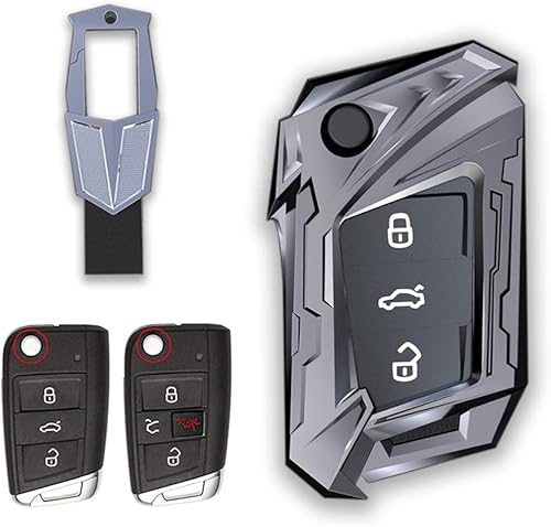 Miniatura 1 de Carcasa de aleación de zinc para Volkswagen VW Tiguan Jetta GTI Atlas Golf Polo Accesorios, con llavero