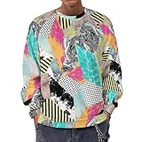 Dalicoter 80s Retro Style Sweatshirt, Men 90s Vintage Crewneck Activewear Classic...