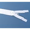 YKK Zipper, White #10 Brand Separates at The Bottom, Marine Grade Metal Tab Slider, Heavy Duty (24 Inch)