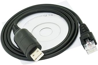 USB Programming Cable RJ45 8-Pin for Kenwood Radio NX-720 TK-763 TK-8180 TM-271E TK-8302
