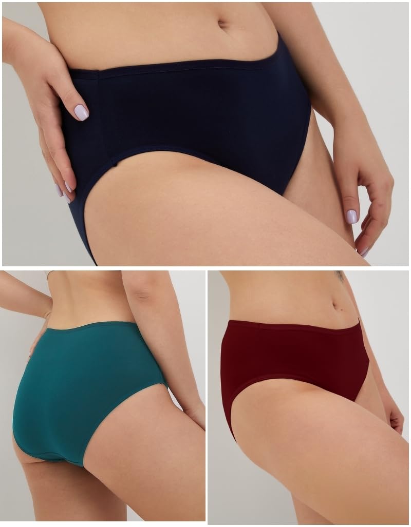 ALYA UNDERWEAR Premium Intimo, Cotone Biologico, Vita Media, Mutande Donna, Traspirante, Confortevole, Morbido Slip, Flessibile, Mutandine, Confezione Multipla (S … 3XL)