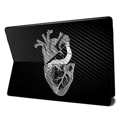 Image of MightySkins Carbon Fiber Skin for Microsoft Surface Pro X - My Space | Textured Carbon Fiber Finish | Easy to Apply, Remove, and Change Styles | Made in The USA