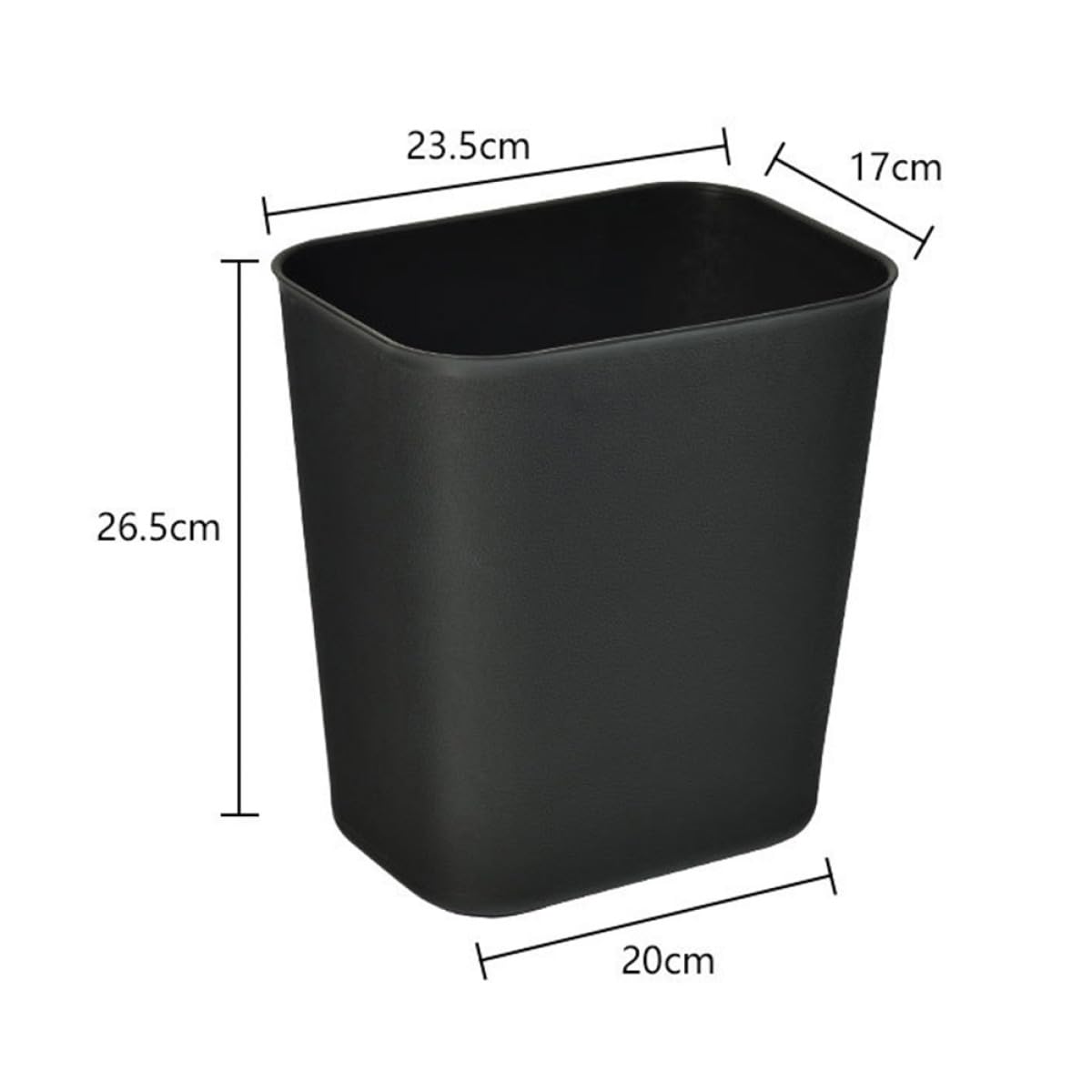 Outanaya Bidoni della Spazzatura Domestici Rettangolari in Plastica 8l Set da 2, Contenitori per Raccolta Rifiuti per Ufficio e Casa, Cestini per Carta e Rifiuti da Scrivania, Design
