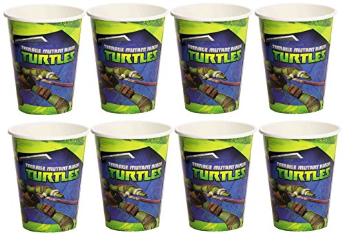 Amscan 552466, Bicchieri Tartarughe Ninja, 266 ml