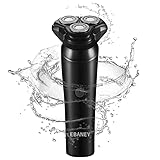 【2024年発売】EBANEY メンズ 電気シェーバー 電動シェーバー 乾湿両用 ひげそり 極薄メッシュ刃3ヘッド 回転式 深剃り 髭剃り 低騒音 USB1時間急速充電 IPX6防水 水洗いが便利 男性への誕生日プレゼント