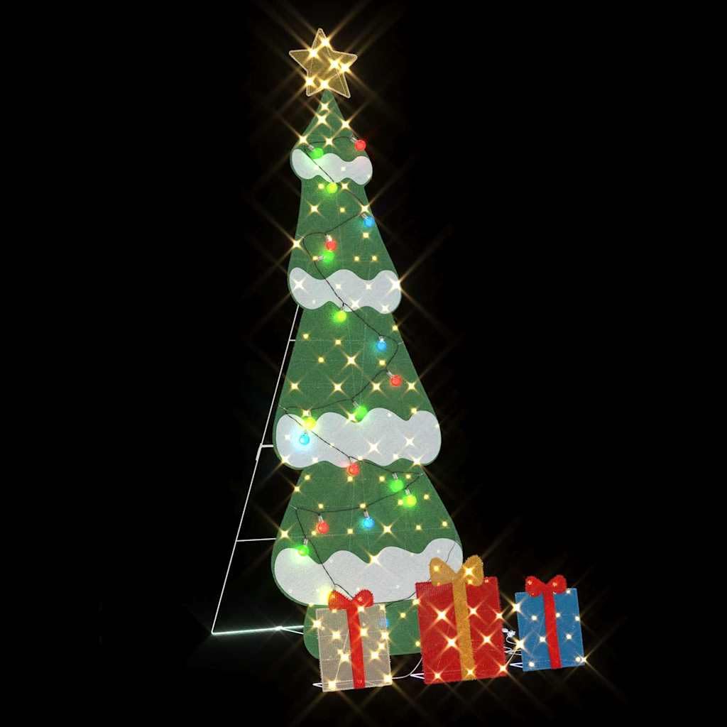 Sapin de Noël Lumineux 2D Blanc Chaud avec 3 boîtes-Cadeaux, 200 LED, USB, Design, intérieur et extérieur, Ambiance Festive pour Salon, terrasse et fenêtre