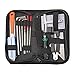 25Pcs Yootones Guitar Repairing Maintenance Tool with Kit String Action Ruler Gauge Measuring Tool Hex Wrench Set Files Fingerboard Guard Understring Radius Gauges Guitar Fret Rocker Leveling