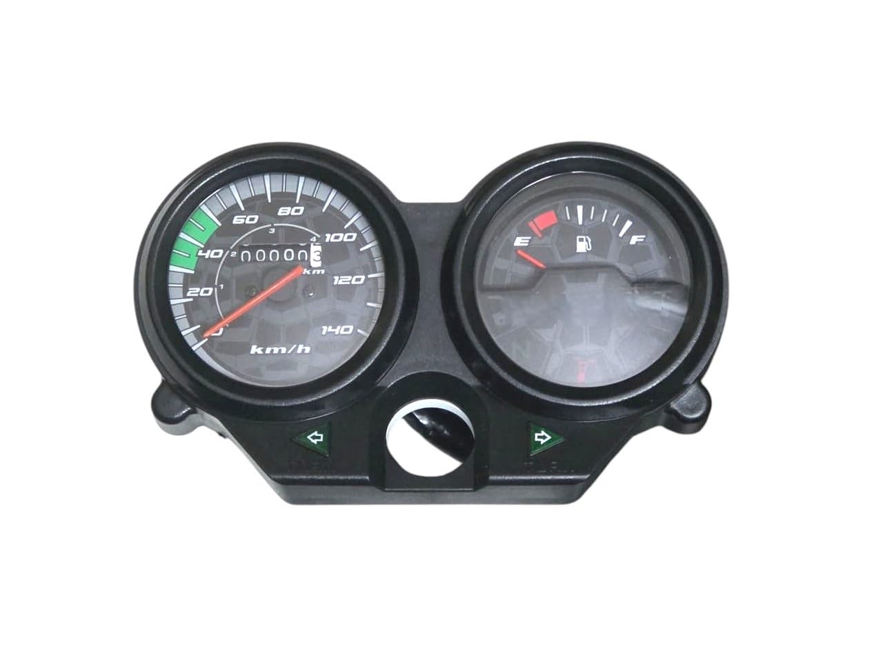 OHITO Motorcycle Speedometer Tachometer Crystal Gauge with Odometer & Fuel Meter Indicator Compatible with HF Deluxe Stand Model 2015 – Black Dial-image-10