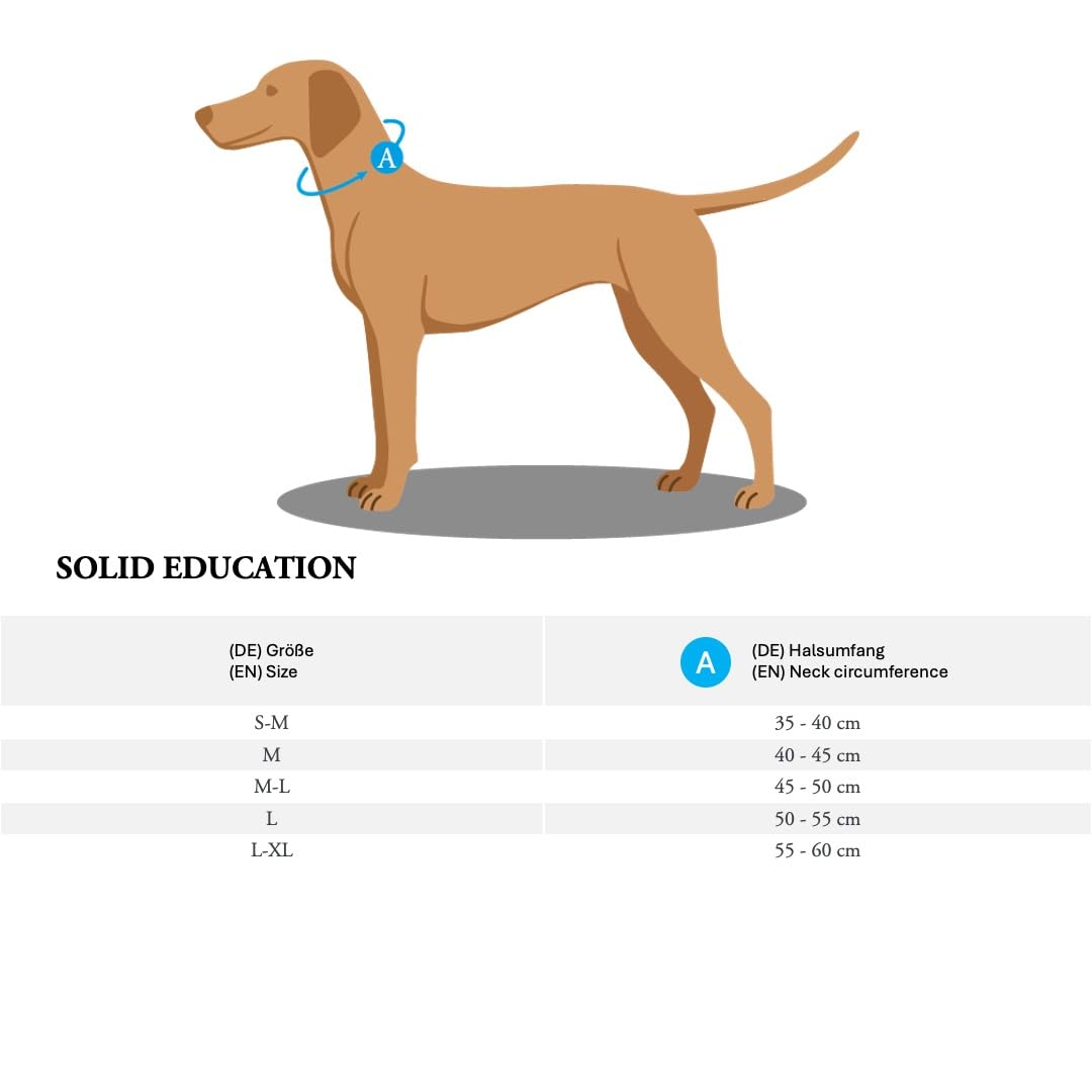 HUNTER Dressurhalsung SOLID EDUCATION, Farbe: cognac, besonders belastbares Leder, handgeflochten, mit Stoppring, Made in Germany, Größe: M-L