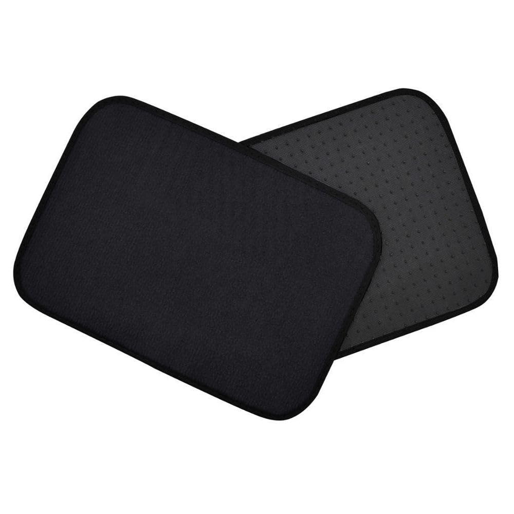 alxiang Solid Black Carpet Car Floor Mats-Set Of 4 Driver Passenger and Fits Pads Nylon Rubber 25 X — view 4
