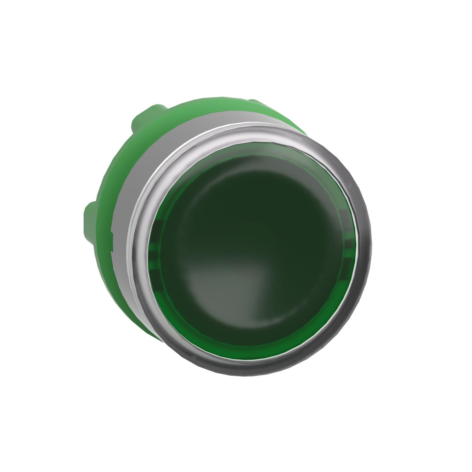 Tête de bouton poussoir lumineux LED vert pour étiquette Ø22mm
