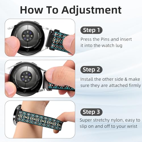 DaQin 3 Pack Nylon Bands for 16mm 18mm 20mm 22mm Quick Release Watch Band by DaQin - Used condition - Image 6