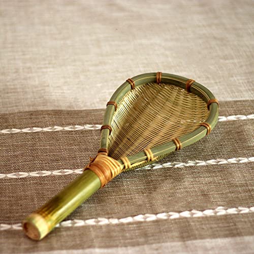 GUODUN Tresse à la main Produits en bambou Ménage Fournitures de cuisine Cuillère de vidange Passoire en bambou Panier en bambou Passoire à riz(M)