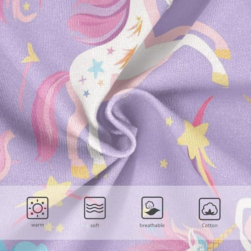 Wusikd Unicorns Stars Girls' Underwear Cotton Girls Briefs Soft Toddler Underwears 2T3