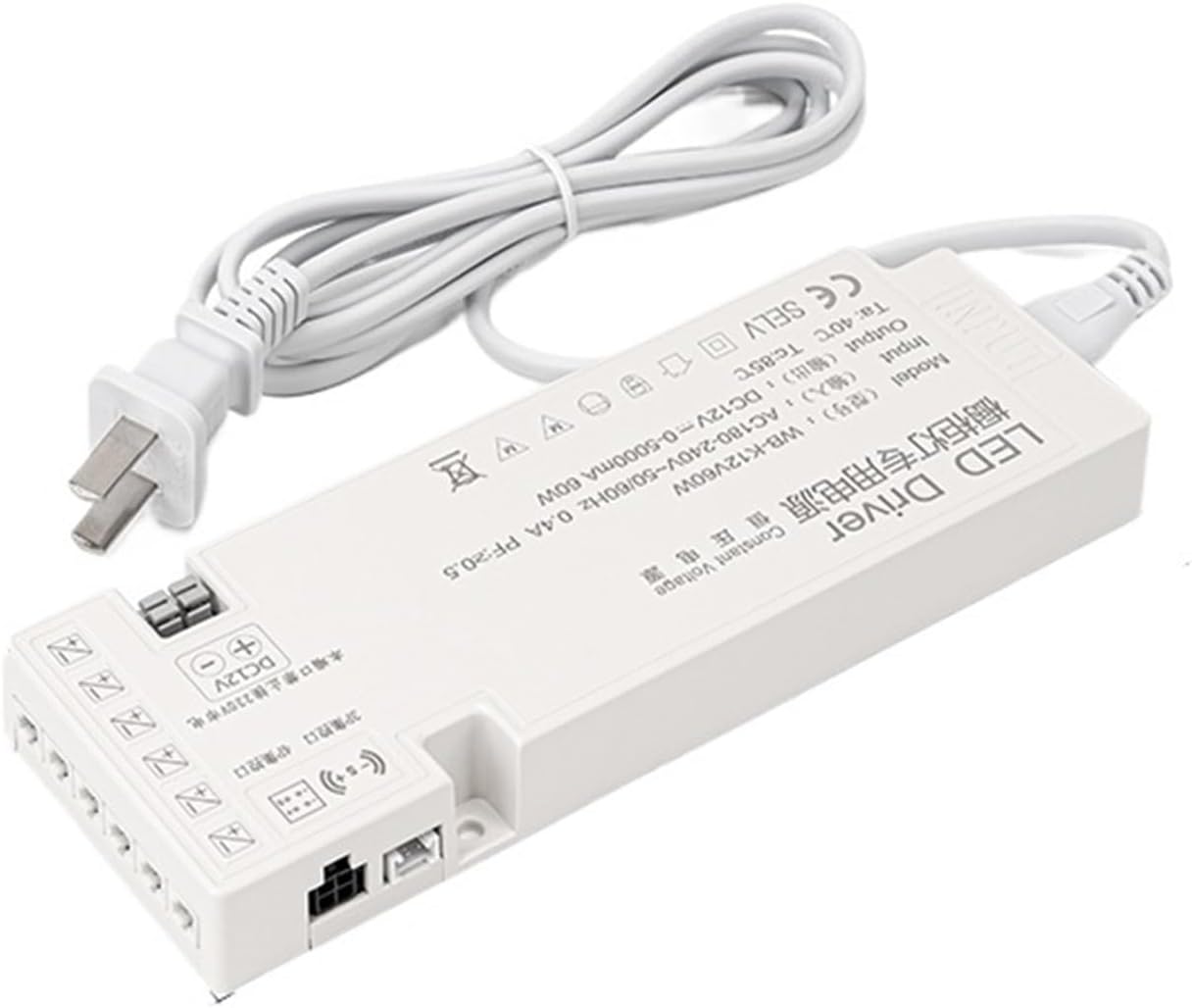 Mini Wardrobe Cabinet Light Dedicated Power Supply Constant Voltage line Interface Transformer Exhibition Wine Cabinet Layer Light Strip(DC24V-100W-1.5m Power Cord)