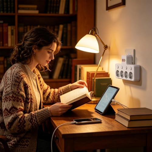 Multiprise avec protection contre les surtensions et ports USB - 2