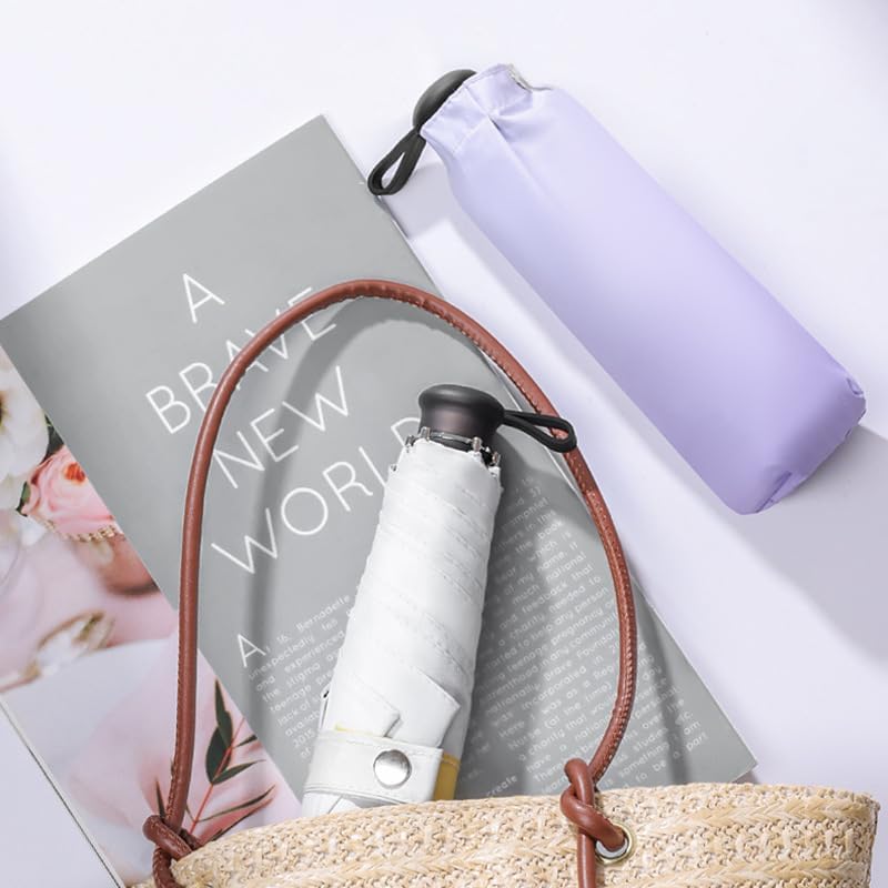 RENEESME Umbrellas for Rain Manual Compact Portable Umbrella, Rain Or Shine Folding Umbrella, Simple Parasol Strong Umbrella for Wind and Rain(A)