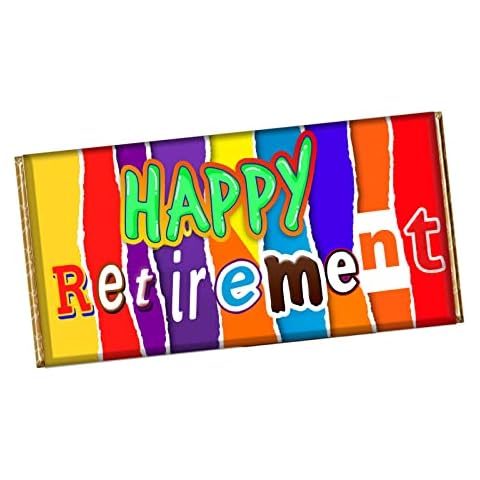 Happy Retirement Chocolate Bar Wrapper Gift Cover
