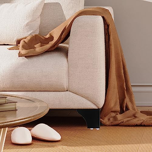 Patas para sofás con soporte triangular negro y 32 tornillos para máxima estabilidad 7