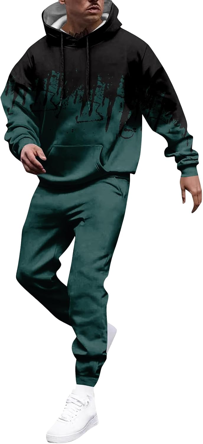Track Suits Mens Sweatsuits 2 Piece Set Hoodie and Sweatpants Jogging Suits for Men Casual Running Sweat Suit Sets