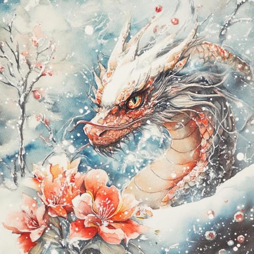 Point De Croix Dragon Fantastique Kit De Broderie Perlée Diy 40x40cm Rqwybcaxn