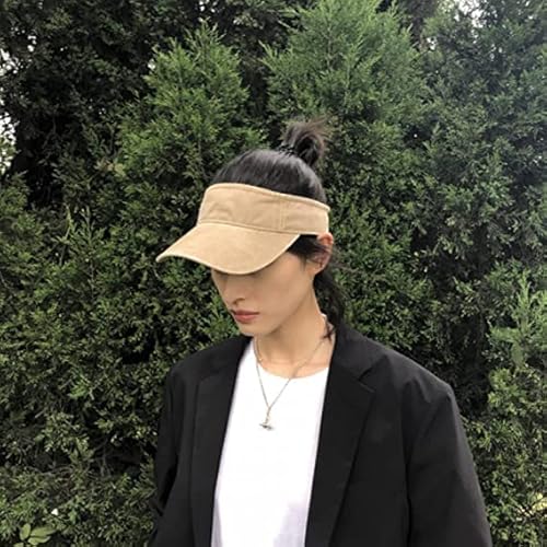 3 Pack Sun Visor Hats Empty Top Summer Hat Lightweight Sports Run Cap Adjustable Twill Cotton Visors For Women Men #TOP4