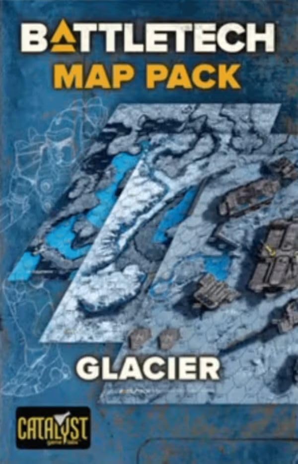 BattleTech Map Pack Glacier by Catalyst Game Labs | Ages 14+ | Boreal Ice World Terrain Maps Featuring Misery & Hamar VII Inspired Landscapes for Tabletop Wargaming, Hex Maps for Strategic Play