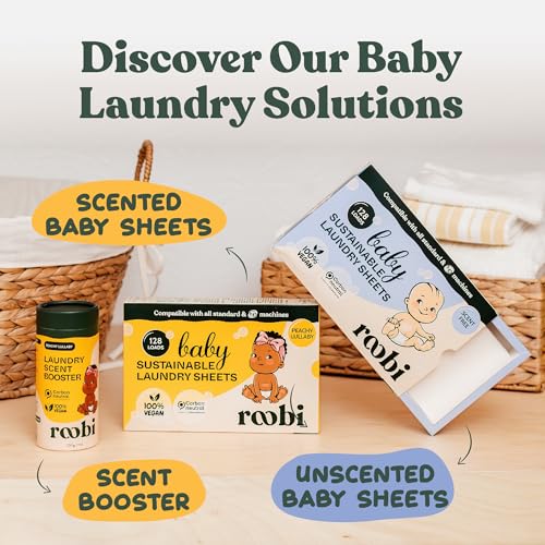 Image of Roobi Sustainable Laundry Scent Booster Beads. Linen Breeze Fragrance | 500 Grams Bulk Booster Pack, Carbon Neutral, 100% Vegan