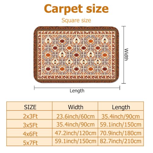 Alfombra de girasol para sala de estar con estampado floral rectangular y rústico 3
